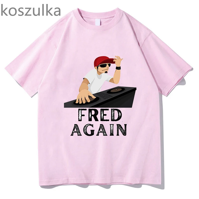 Pure Cotton Tops Tee Shirt Tops Novelty Fred Again Ten Days T-Shirt Men Round Collar Pure Cotton T Shirt Oversized Short Sleeve