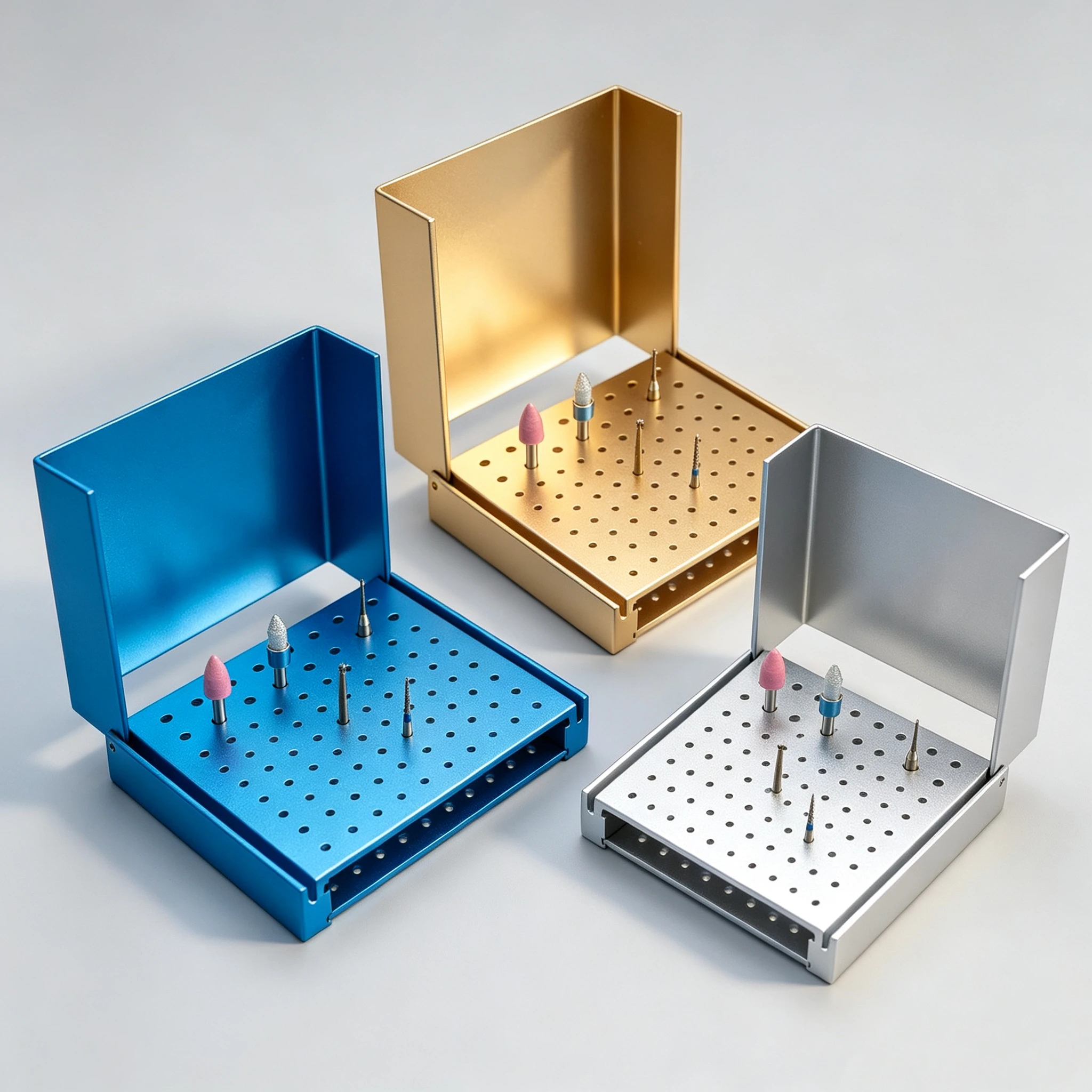 

Dental 86 Holes High/low Speed Dental Burs Cleaning Stand Autoclave Sterilizer Case Burs For Oral Care Tools