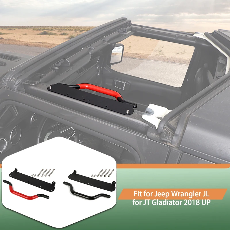 Car Metal Roof Grab Handle Grab Bar for Jeep Wrangler JL 2018-2026 for JT Gladiator 2018-2026 Car Interior Accessories