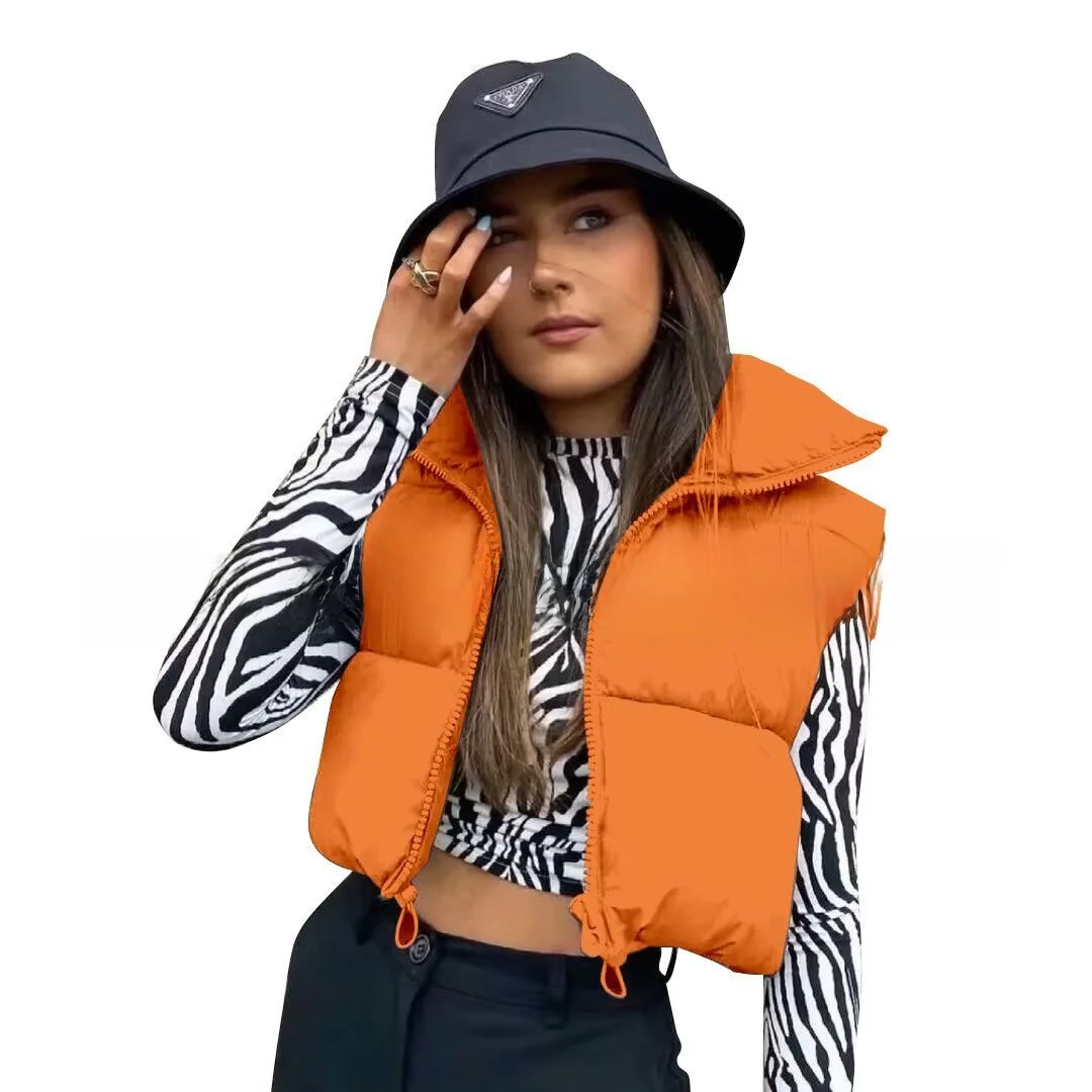 Damska ciepła kurtka z zamkiem błyskawicznym, wyszczuplająca, ze stójką, wielokolorowa, jesienno-zimowa, bawełniana odzież ort Sle