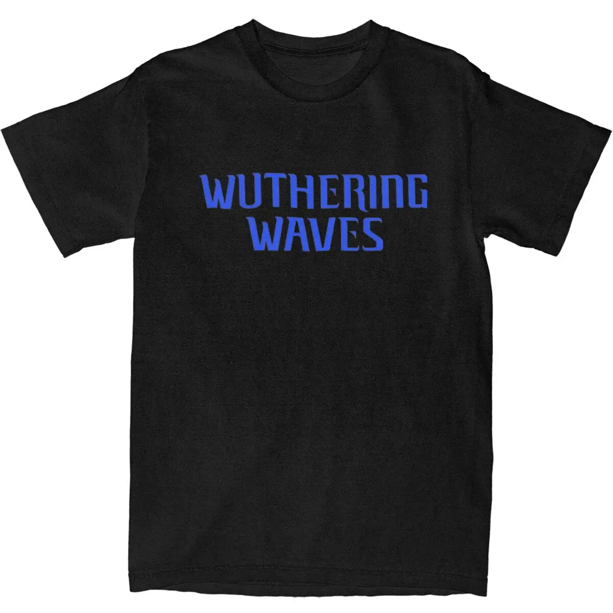 

Wuthering Waves Game T-Shirt Mens Blue Logo Aesthetic Cotton T Shirts Summer O Neck Harajuku Tees Loose Oversized Tops
