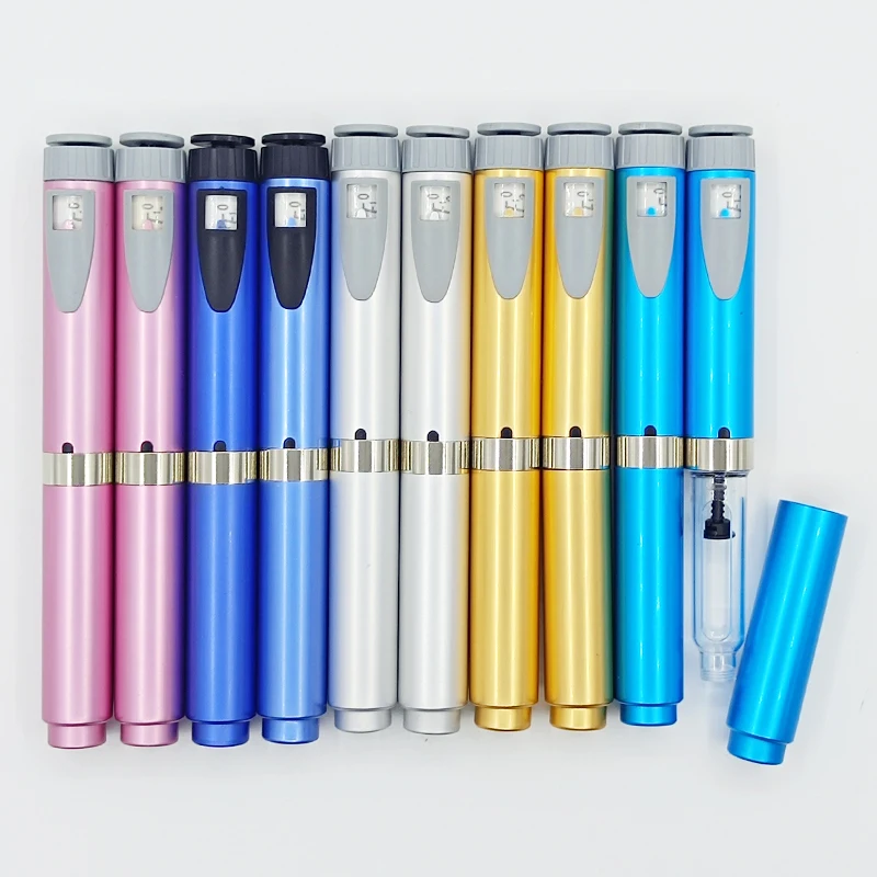 Pena Injeksi Insulin yang Dapat Digunakan Kembali untuk Pena Peptida Kontrol Dosis Presisi 1-60 Unit Kompatibel dengan Kartrid 3ml