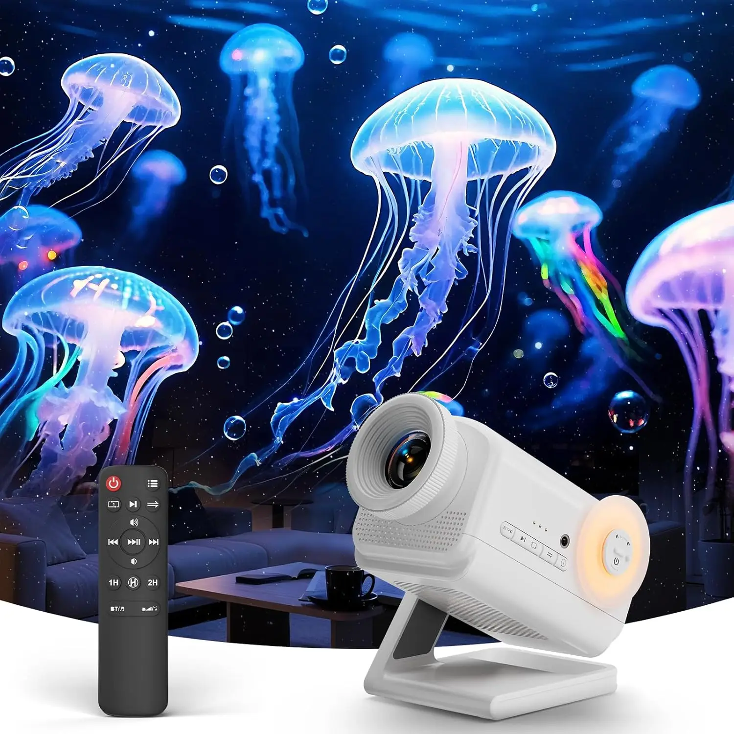 Projetor Galáxia 3D HD com Caixa de Som Bluetooth, Controle Remoto, Temporizador, Luz Noturna para Decoração de Quarto Infantil e Presentes de Aniversário
