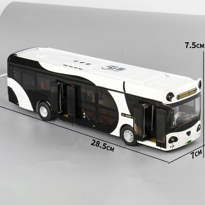 New product 1: 42 alloy panda bus model,simulation bus model decorations,original packaging car toys and gifts,wholesale