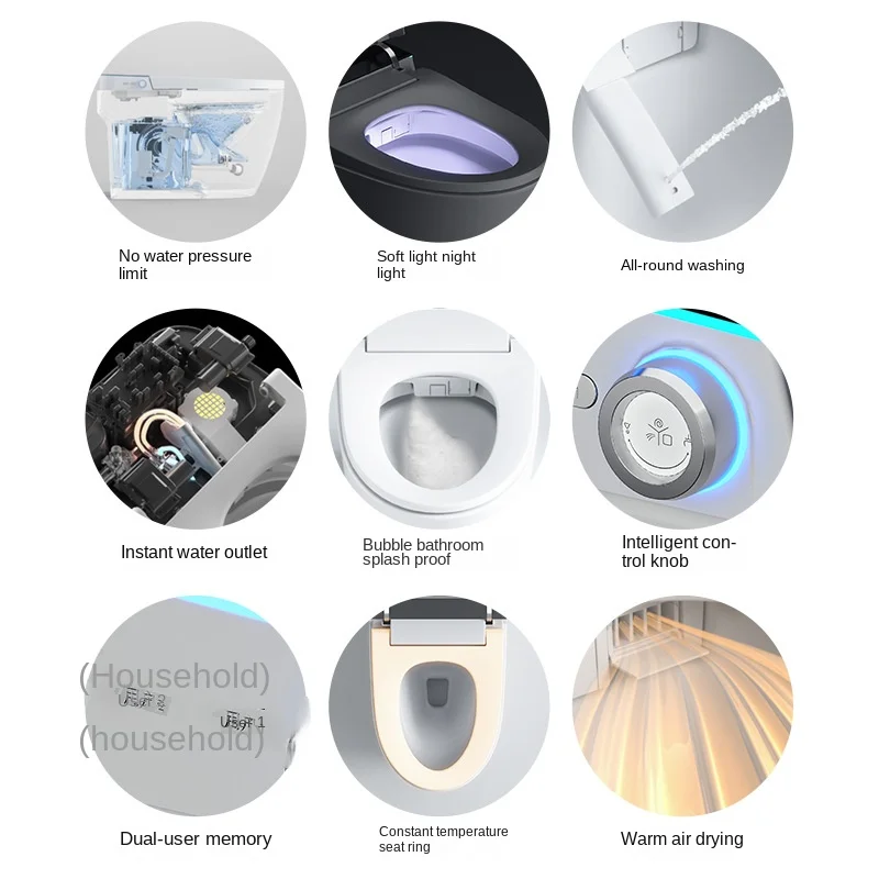 

Integrated and fully automatic sensing toilet with no water pressure limit, namely thermosiphon multifunctional toilet