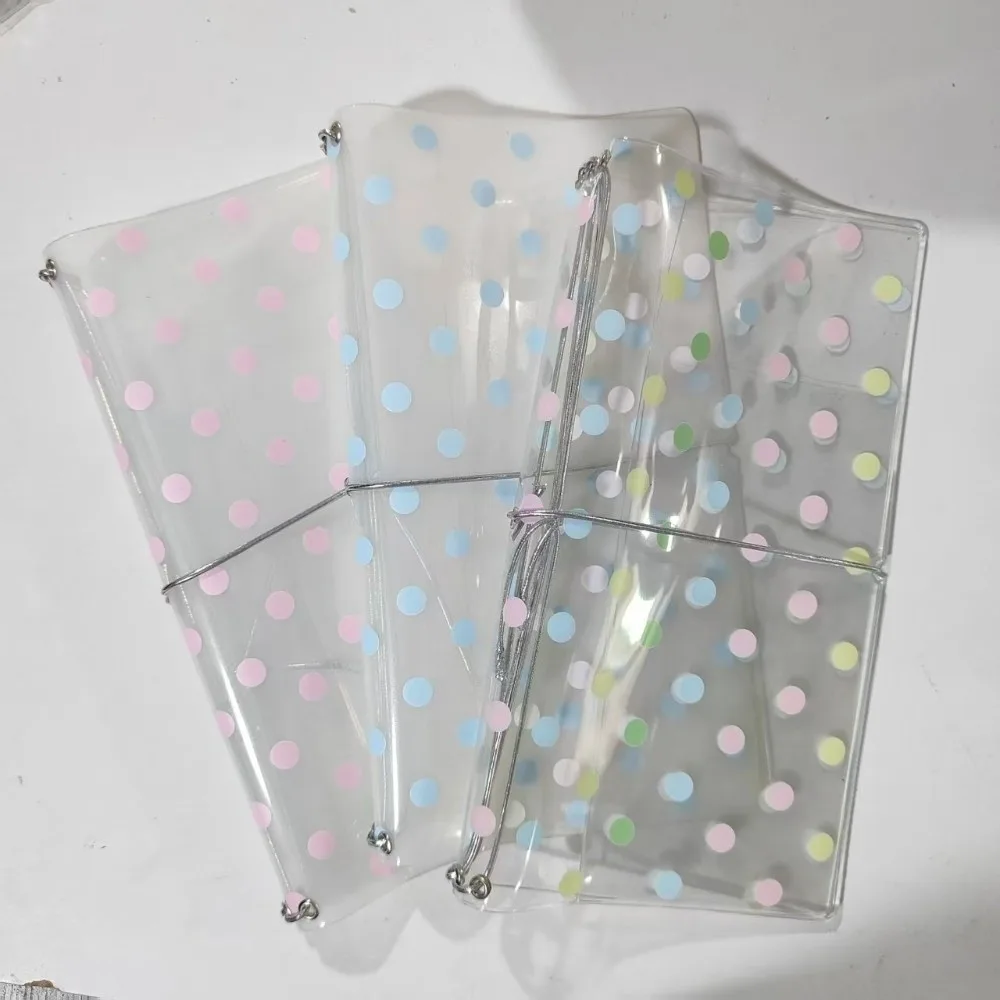 Durable PVC TN Notebook Cover Transparent with Elastic Band Traveler Notebook Cover Transparent PVC Binder Students