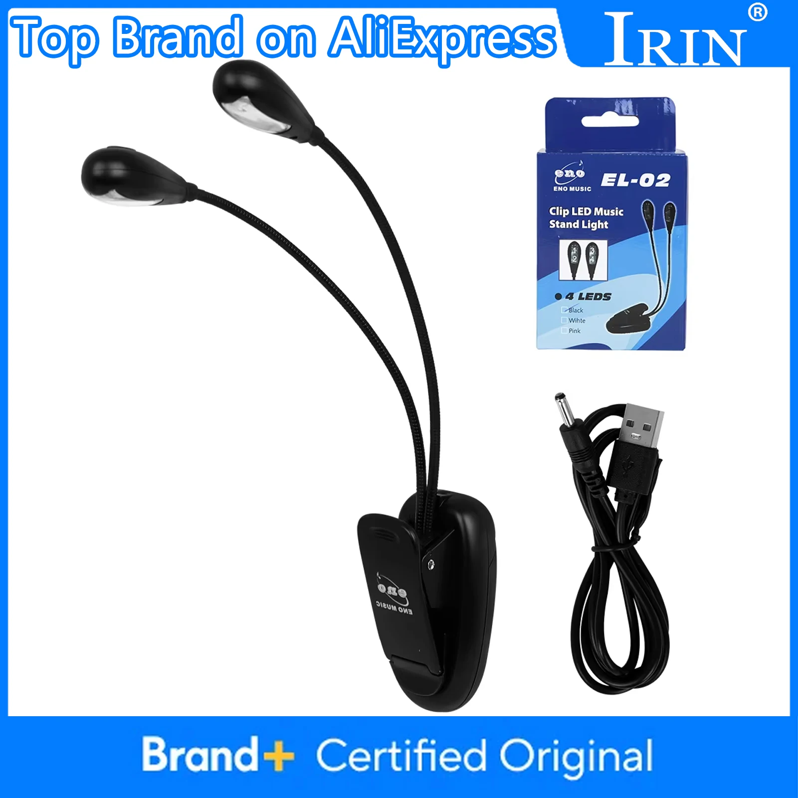 

ENO дружелюбная для глаз музыкальная партитура, гибкий лист, настольная лампа, регулируемая портативная подставка для планшета, зажим для чтения, лампа для книг с питанием от USB