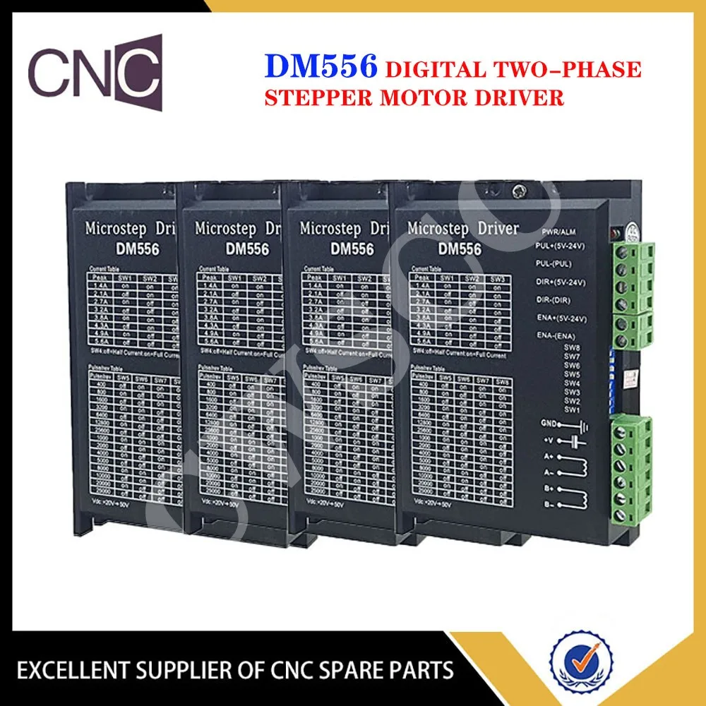 4PCS DM556  2-phase Digital Stepper Motor Driver For NEMA 17 23 34 Series Stepper Motor CNC machine 3d printer