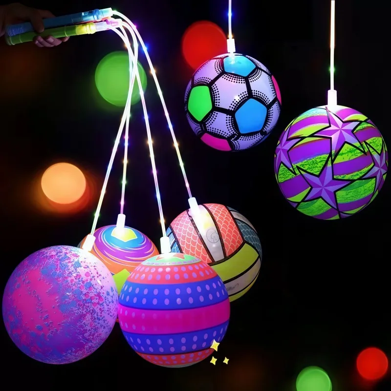 크리스마스 발광 피트니스 쉐이크 볼 어린이용 인플레이터블 장난감 플래싱 핸드헬드 보보 볼 탄력성 있는 라이트 업 재미있는 놀이 공