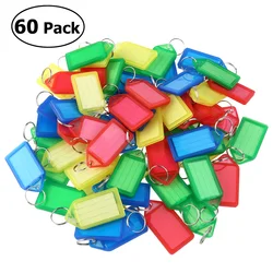 Multi-Color Plastic Key Fobs Plastic Key Tags Labels With Key Rings Interior Accessories Key Rings (Random Color)