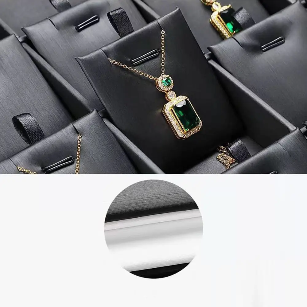 

Stackable Jewelry Display Tray Multi Compartments Black PU Leather Jewelry Pallet Flat Bottom Wear-resistant