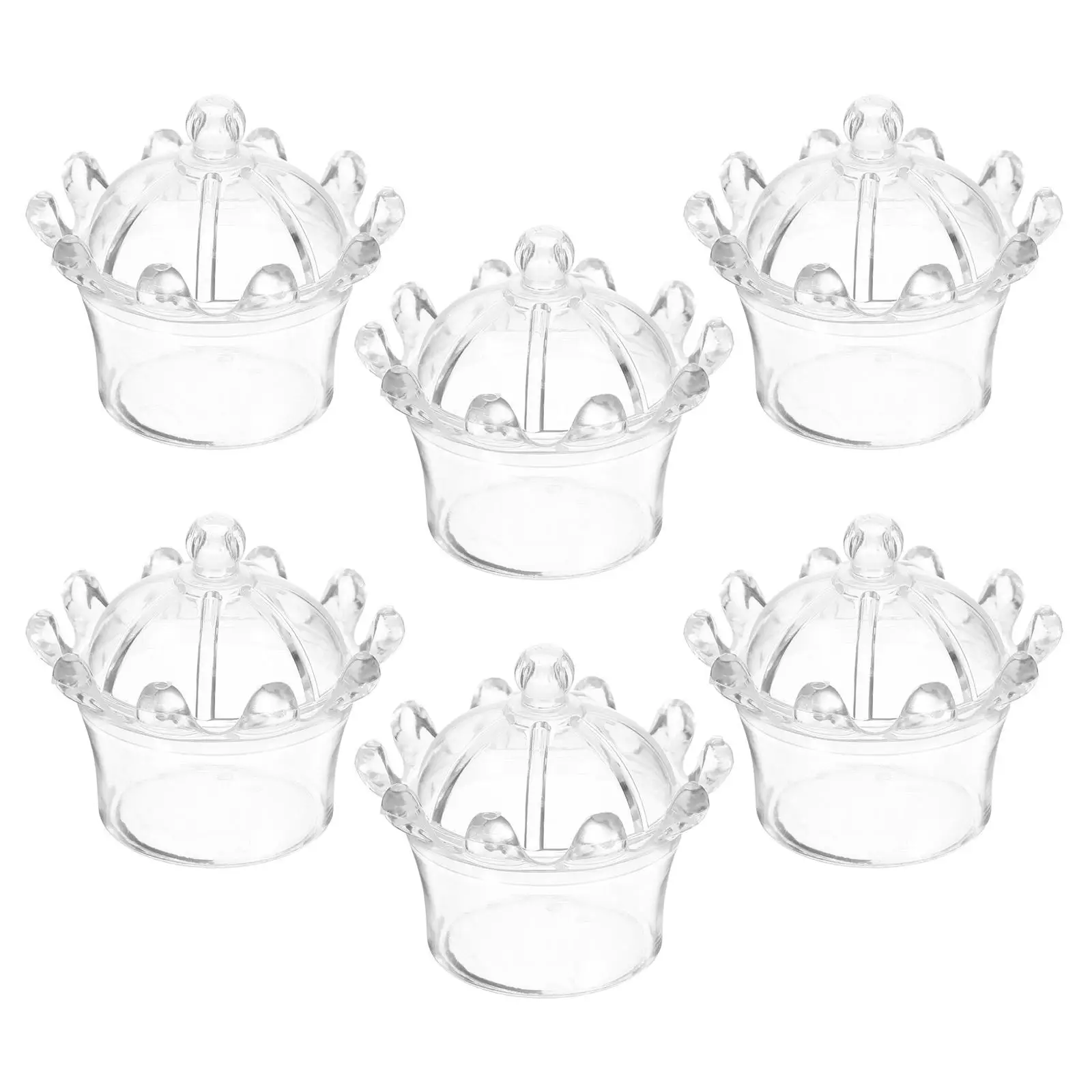 

6 Pcs Crown Shaped Elegant European Style Candy Boxes Wedding Party Favors Bridal Shower Gift Ideas Storage Containers For