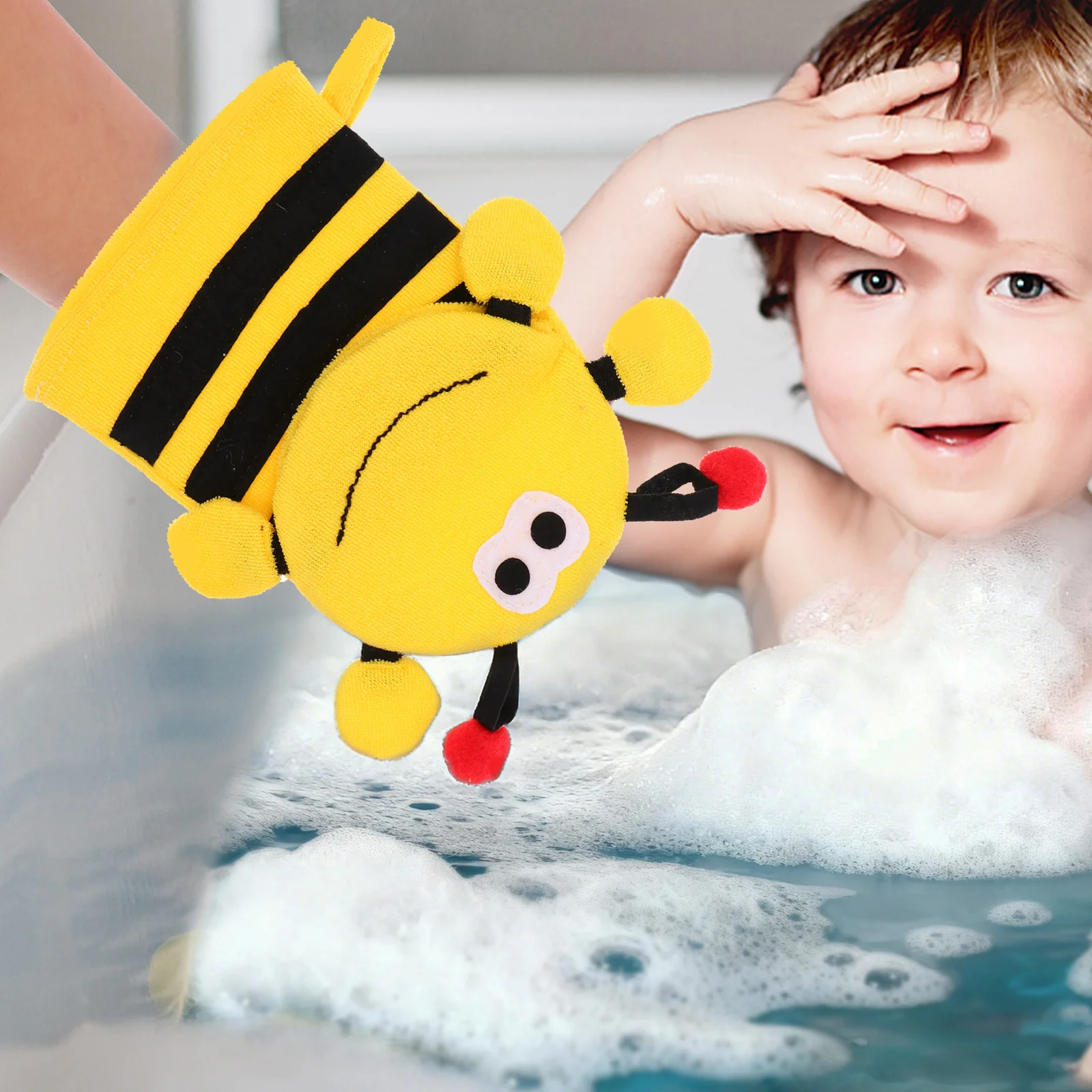 

5pcs Children Bath Scrubbing Gloves Soft Exfoliating Bath Mitts For Kids Cartoon Bathing Accessories Baby Shower Scrubber