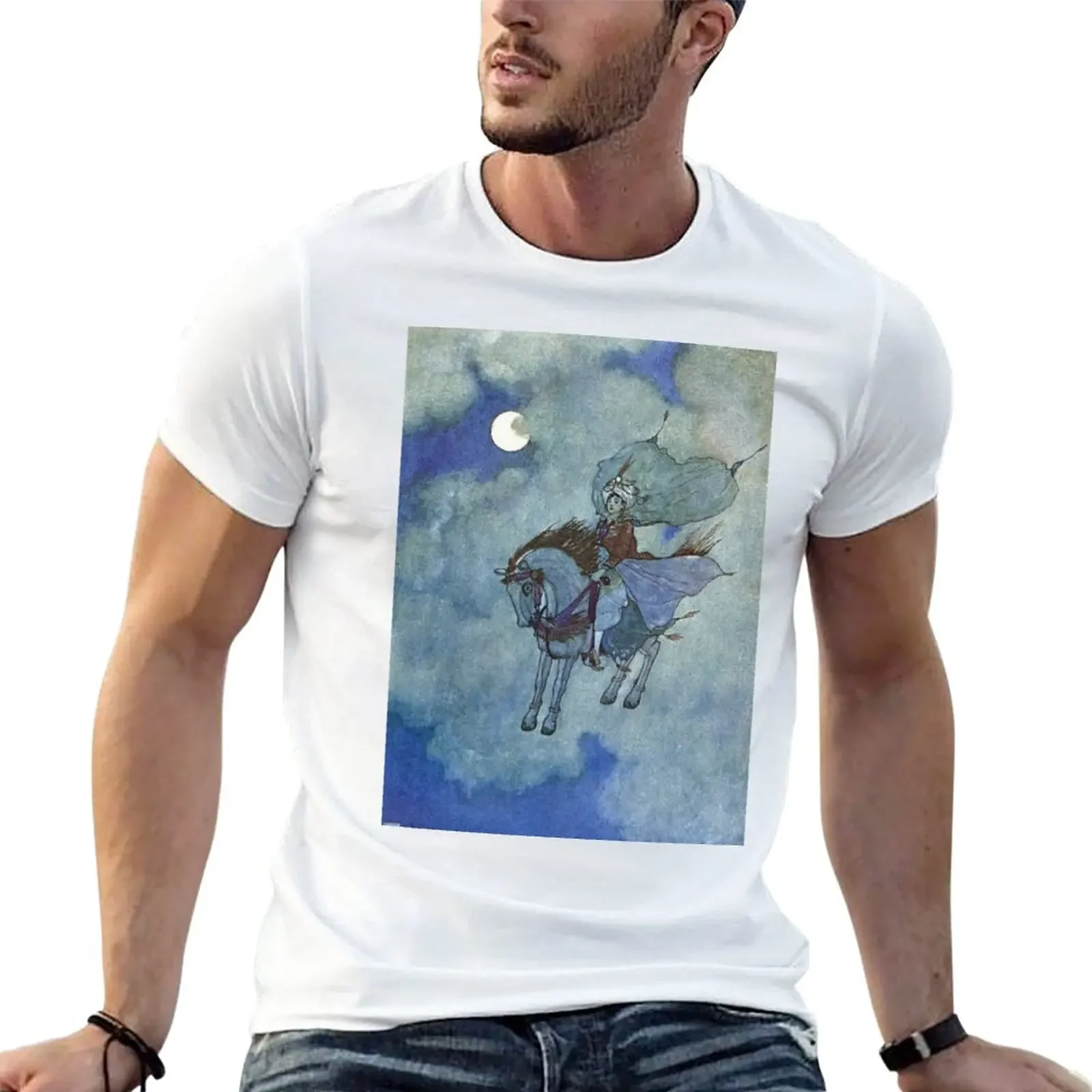 “The Magic Horse” by Edmund Dulac T-Shirt vintage clothes oversizeds mens big and tall t shirts