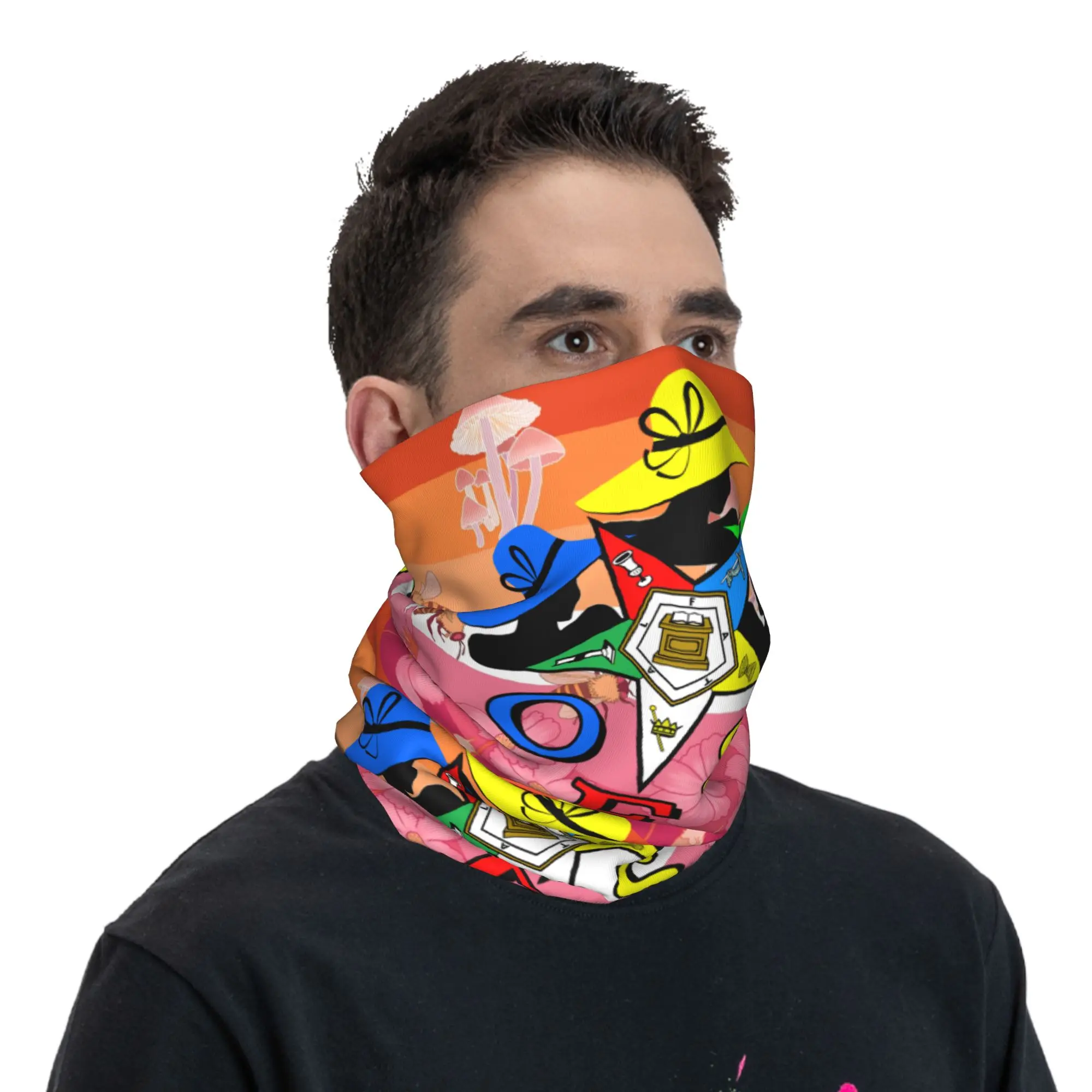 طلب مخصص للنجمة الشرقية Cottagecore مثليه فخر العلم باندانا الرقبة الجراب التفاف وشاح LGBT GLBT مثلي الجنس بالاكلافا أكثر دفئا