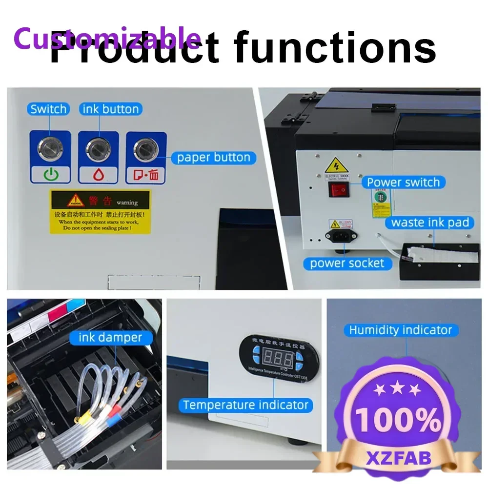 Factory Direct 2026 to usa roll dtf inkjet 6 color CISS 1390 digital 300mm Film latest 30cm dtg/dtf printer