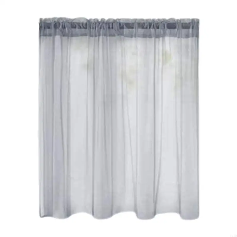 62KD Sheer Small Curtains Grommets Short Curtains Voile Textured Soft and Lightweight