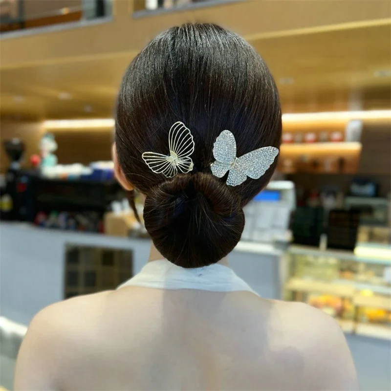 Women Rhinestone Bow Hair Bands Korean Girls Headband For Hair Bun Ponytail Holder Hair Accessories Headdress