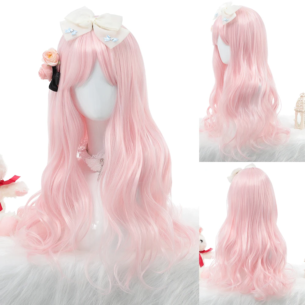 

Synthetic Long Straight and Curly Lolita Anime Wig Colorful Cosplay Wigs for Women Halloween Hair