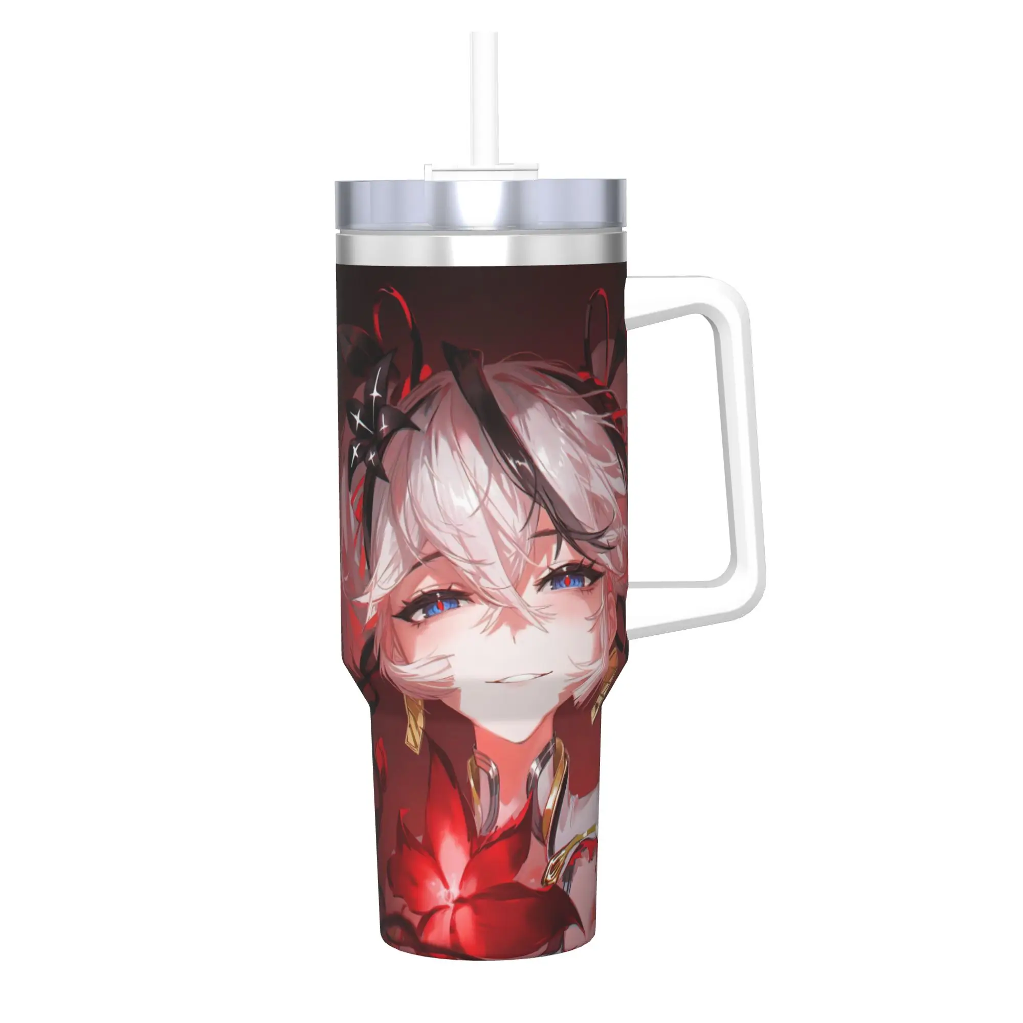 

Термокружка Wuthering Waves WuWa Camellya 40 унций с ручкой, вакуумная изоляция, для игр и аниме, портативная, для автомобиля, с двойными стенками, бутылка для воды