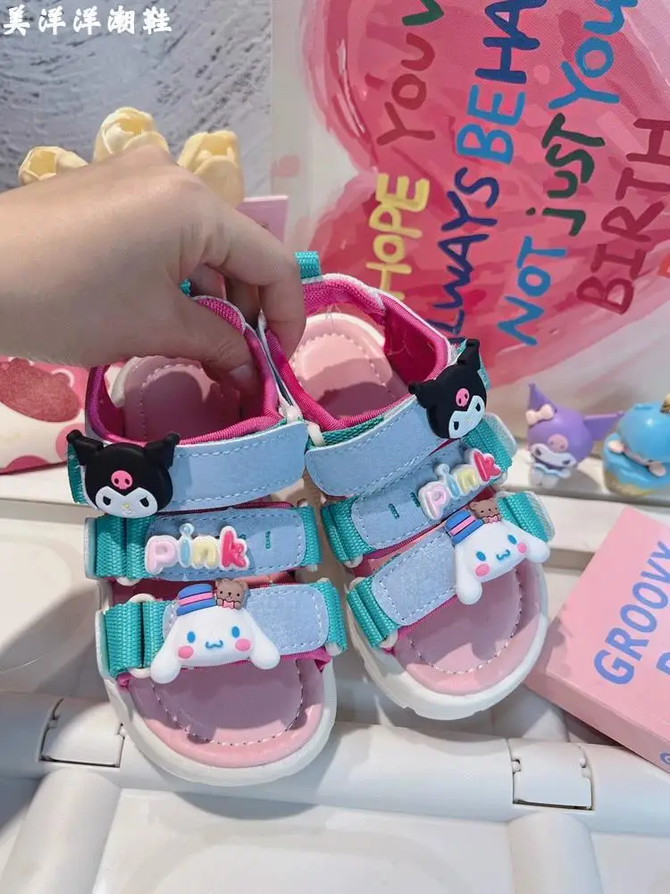 Kulomi Girls' Melody children shoes Summer Cinnamoroll Sports Sandals And Fashionable Women's Baby Girl 2024 New Princess