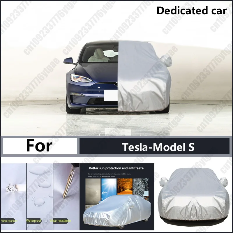 

For Tesla-Model S Oxford cloth car cover for sun protection, rain resistance, and all season special car dust cover