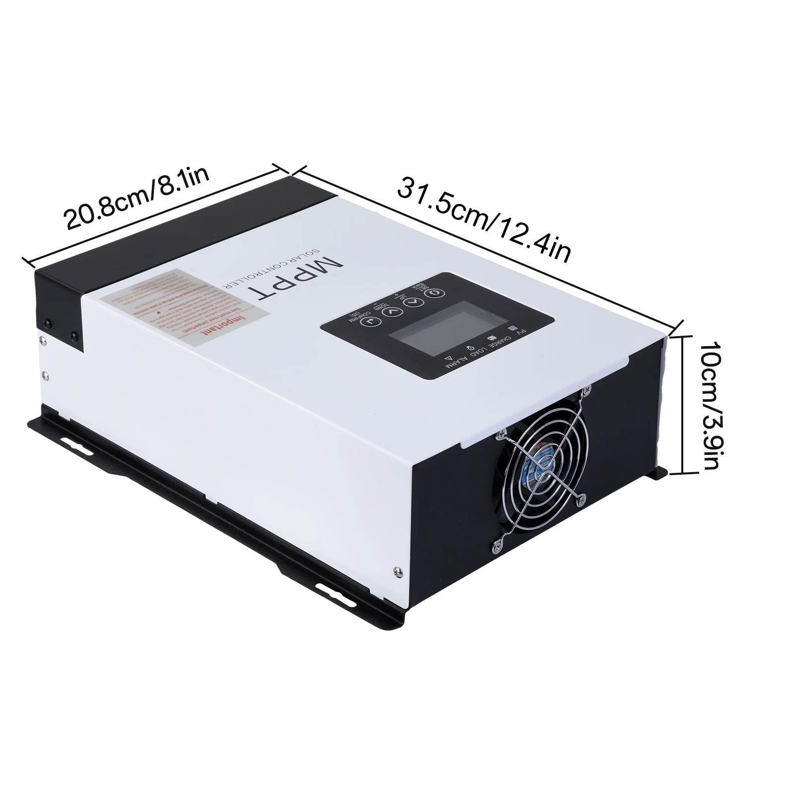 وحدة تحكم شاحن البطارية الشمسية 120A، وحدة تحكم شحن الطاقة الشمسية، منظم طاقة ذكي، مروحة تبريد مدمجة