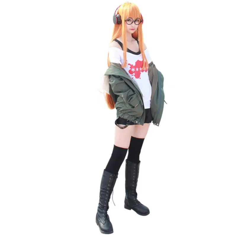 Game Persona 5 Futaba Sakura cosplay costume women girls Halloween full set P5 uniform suit casual coat jacket shirt