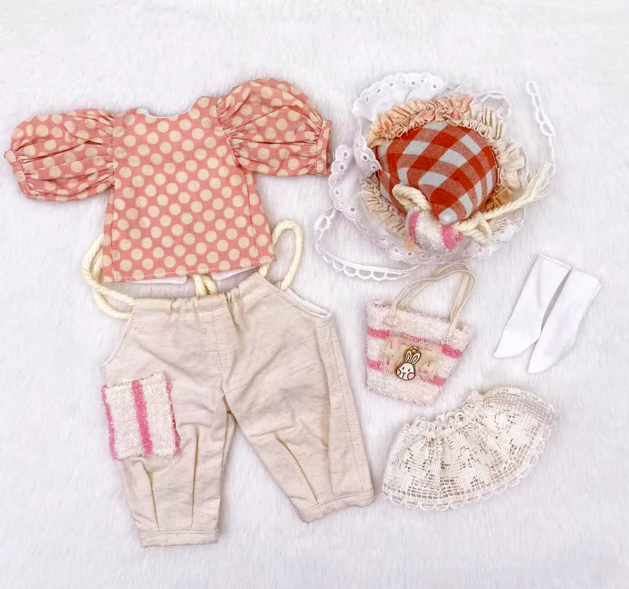 

2026 Dula Doll Clothes Dress Princess-style Pink checkered pointed Blythe Landoudou Landazz ob24 ob22 Azone Licca ICY Doll