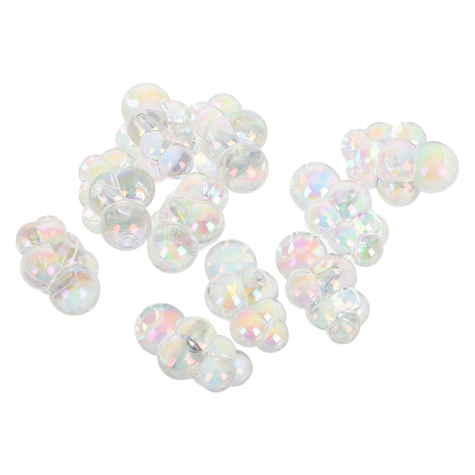 

10 Pcs Cloud Beads Colorful Transparent Jewelry Making Materials Bracelet Necklace Earrings Keychain Phone Strap Crafts