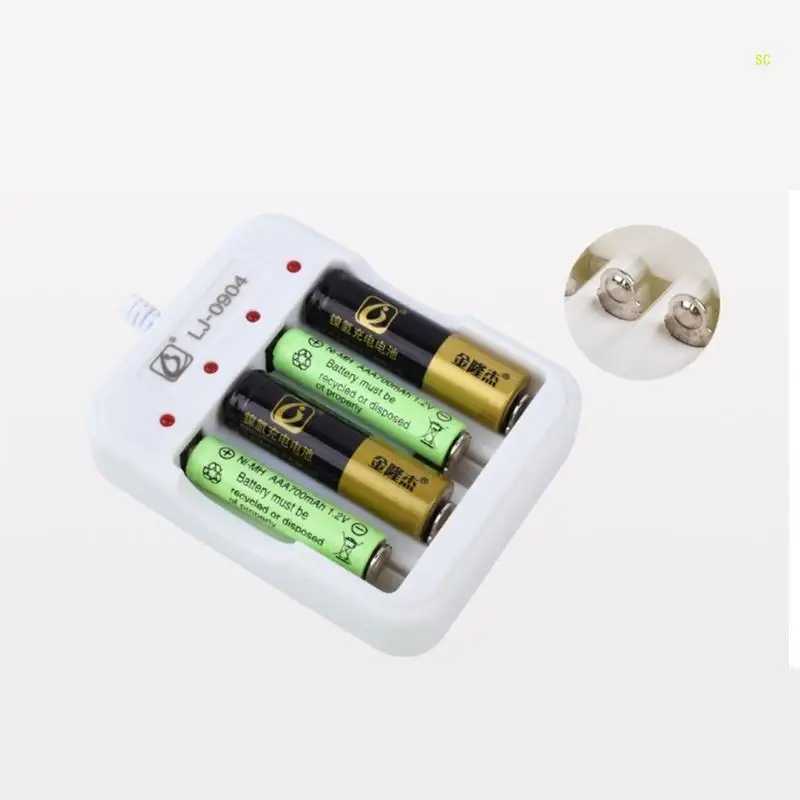 Интеллектуальное зарядное устройство с 4 слотами, ЖК-дисплей, интеллектуальный адаптер зарядного устройства для аккумуляторов