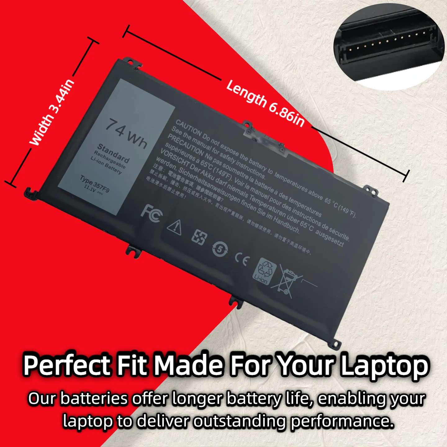 Wholesale And Retail❗❗❗ 357F9 Battery For DELL Inspiron 15 Gaming 5576 5577 7566 7567 7000 7557 P65F P57F P65F001 P57F001