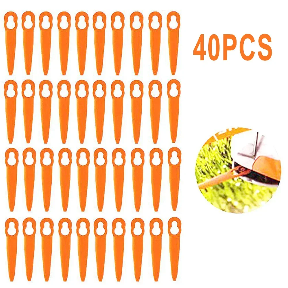 

40pcs Plastic Blades For STIHL FSA 45 Cordless Strimmer Grass Trimmer Mowing Head Replacements Blades Lawn Trimmer Spare Blade