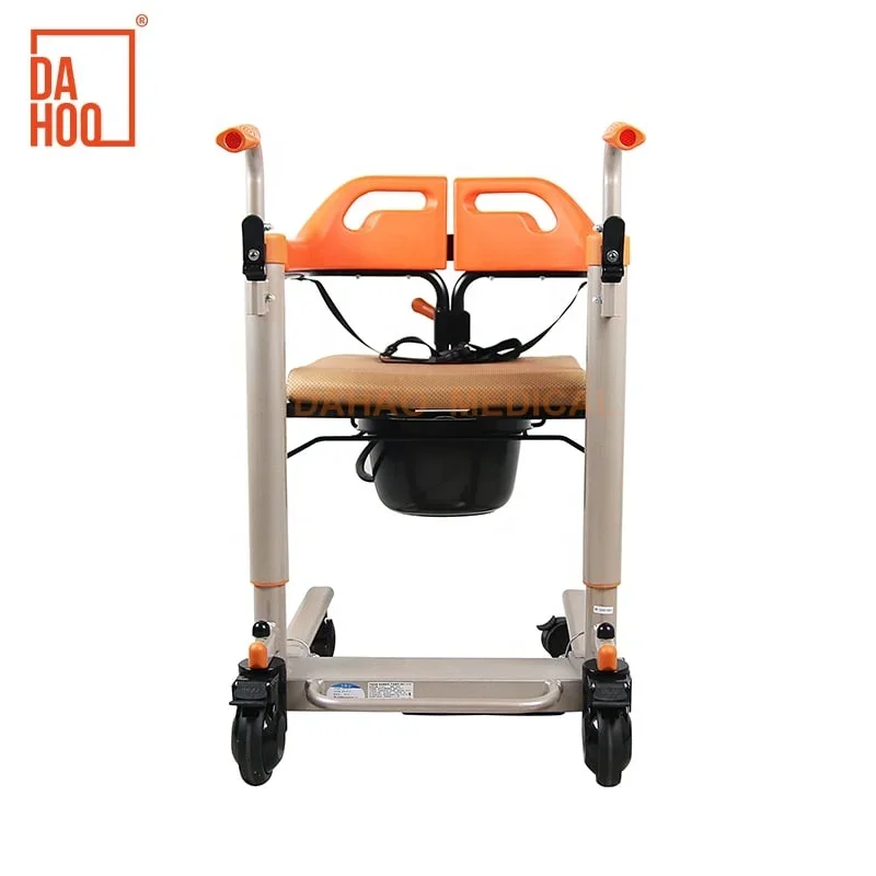 Multifunctional Electric Waterproof Mobile Wheelchair Patient Disabled Bath Toilet Commode Lift Transfer Chair With Wheels