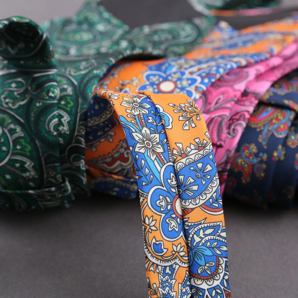 Superweiche Herren-Krawatten mit Seideneffekt, Blumenmuster, Paisley, 8 cm, für Herren, Hochzeit, Business, Gravata, neuartige bedruckte Krawatten – Detail 8