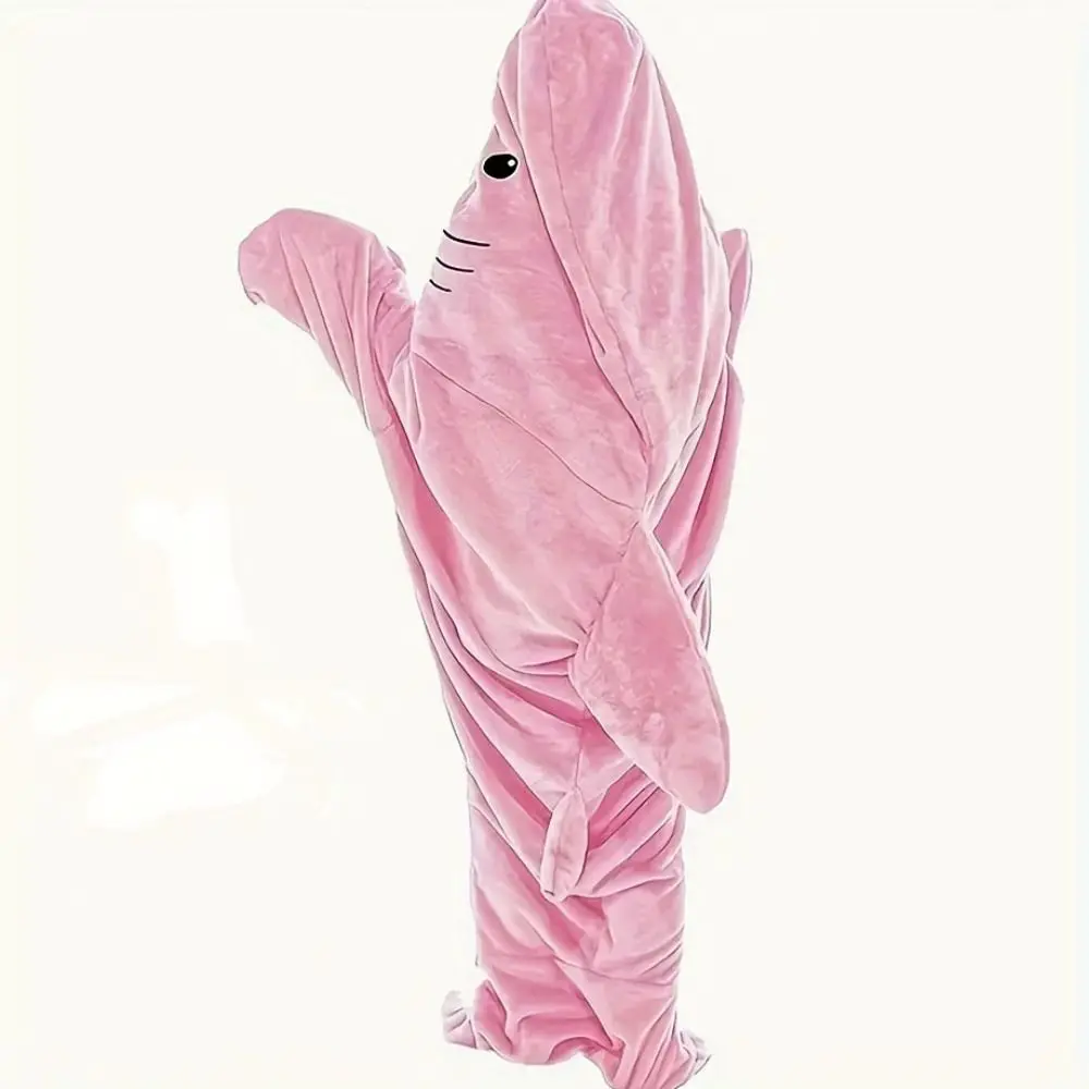 

Cute Cartoon Shark Conjoined Pajamas Funny Hoodie Shark Pajamas Thick Warm Cosplay Costume Winter Bodysuit Sleepwear Cosplay