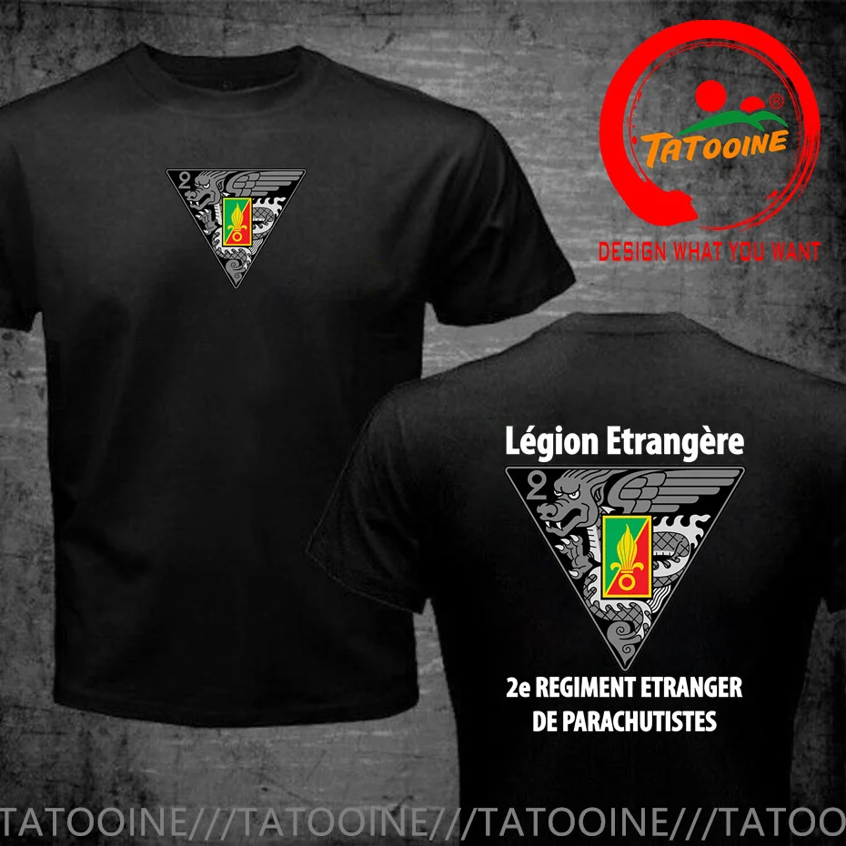 New French 2 REP Foreign Legion T Shirt Men Legion Etrangere Man T-Shirt Short Sleeve Casual Premium Cotton Tee Shirt Size S-6XL