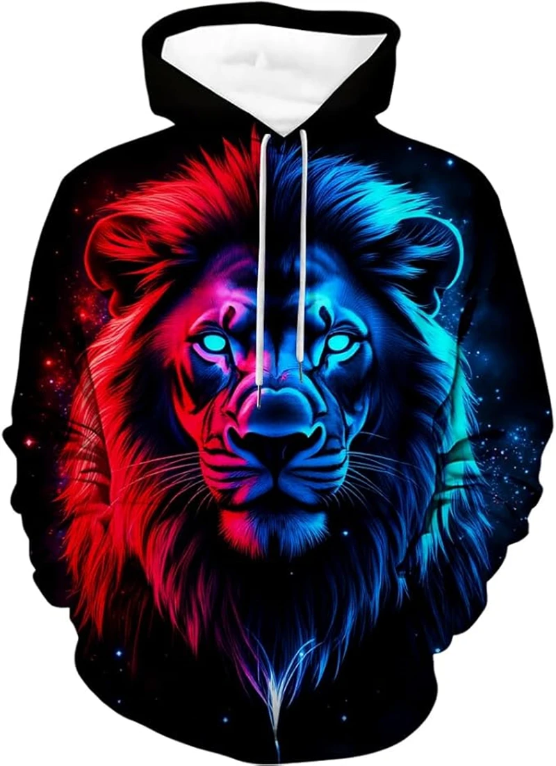 

Модные худи с животным принтом для мужчин 2026: тигровый узор, 3D-печать, осенняя толстовка, уличный стиль, Y2K, оверсайз, унисекс, верхняя одежда