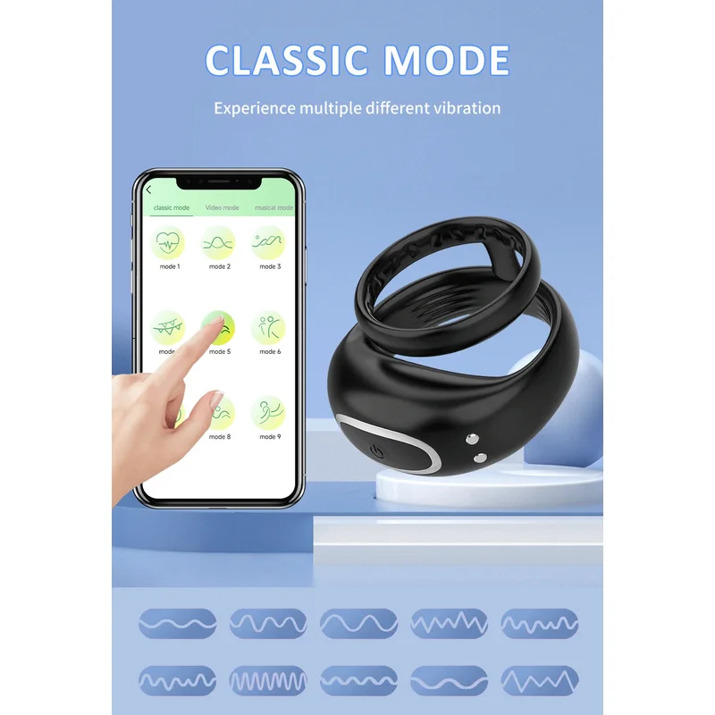 Sex Toy for Men Distance Control App  Cock Vibrating Delayed Ejaculation Long-Lasting Erection Penis Ring