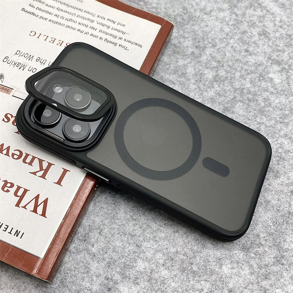 Glaslinsen-Kameraschutzständer für MagSafe Magnetische Hülle für iPhone 18 17 Air 15 12 13 14 16 Pro Max Plus Matte Klare Abdeckung – Detail 7