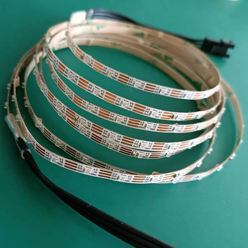 DC5V 2020 led Strip WS2812C addressable pixel LED strip flexible RGB full color 4mm PCB wide 90LEDs/m 120LEDs/m 200LEDS/M 1M