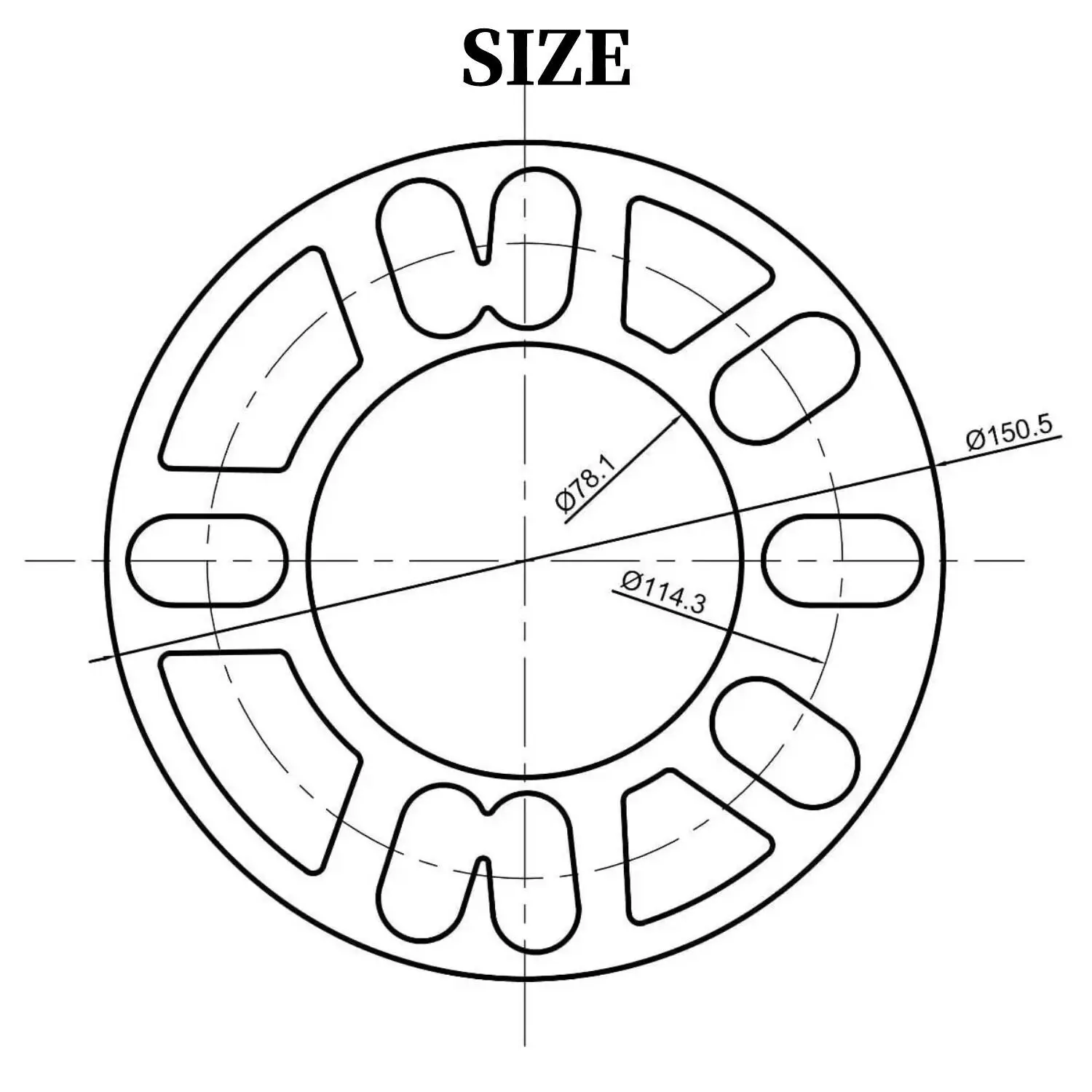 1PC Aluminum Universal Car Wheel Spacer Shims Plate 3mm 5mm 8mm 10mm Fit 4x100 4x114.3 5x100 5x108 5x114.3 5x120