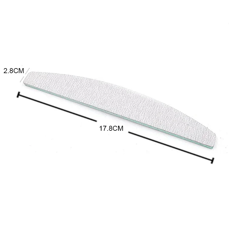 1Pcs Professional Nail File 100/180 Sandpaper Strong Thick Nail Files Sanding Half Moon Lime Nail Accessories And Tools