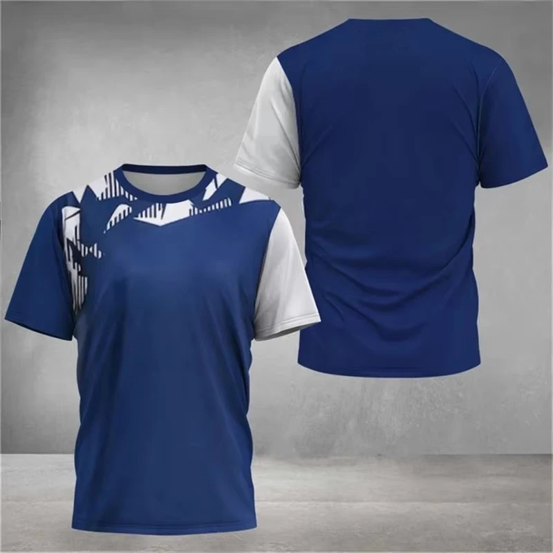 Summer Gym Men's T-Shirts Crew Neck Short Sleeve Colourful Print Tennis Running T-Shirt Casual Comforts Outdoor Sportswear Tops