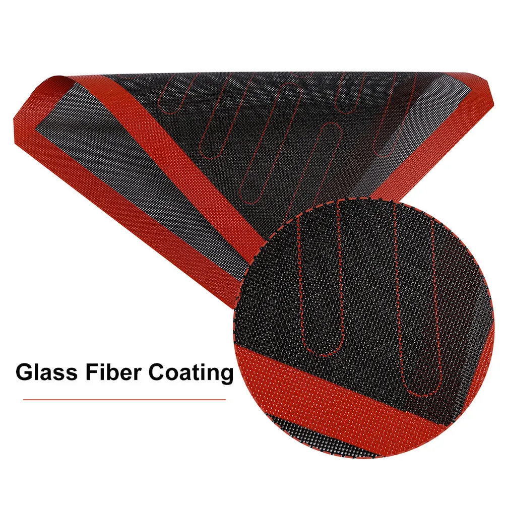 

Silicone Hollow Glass Fiber Baking Mat Heat Resistant Non-Stick Pad Oven Baking Liner for Macaron Pastry Cookie Bread Pizza