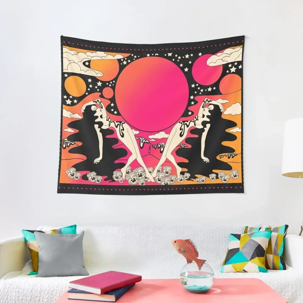 

Groovy ladies at sunset Tapestry Bedroom Decorations Bed Room Decoration Tapestry