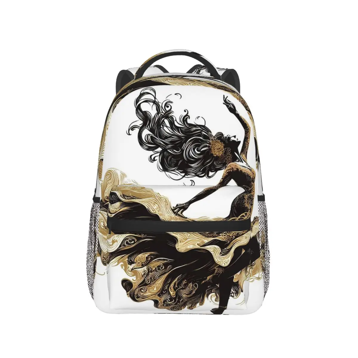 

Ballerina A Portrait Of Elegance Backpack Hot Sale Daypack Large Capacity Boys Girls BookBag School Bag Shoulder Bags for Unisex