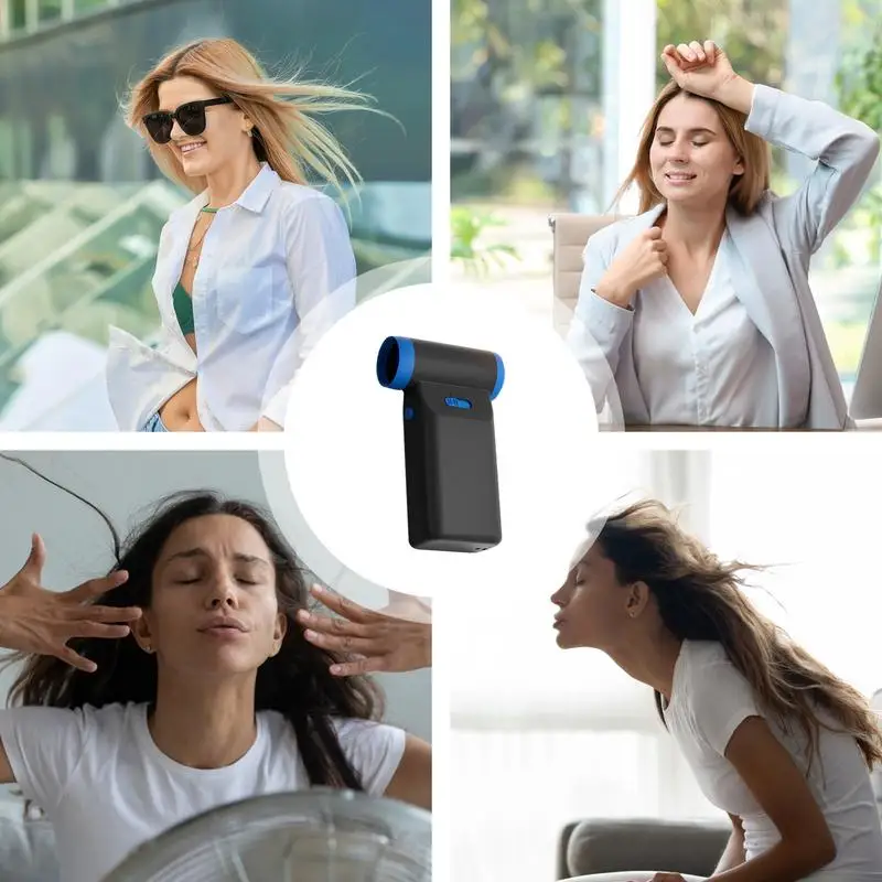 Portable Air Duster Brushless Turbofan Mini Air Blower With 110000 RPM Pocket Size 3-Speed Adjustable Multipurpose For Floors