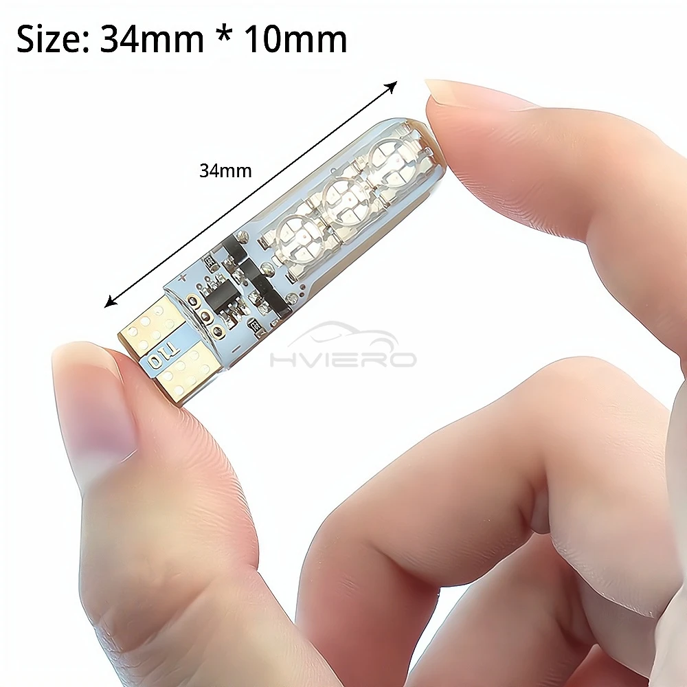 2X T10 W5w RGB LED Remote Controller RGBW 391 6SMD Clearance Festoon Dome Reading Light Wedge Side Led Signal Lamp discoloration