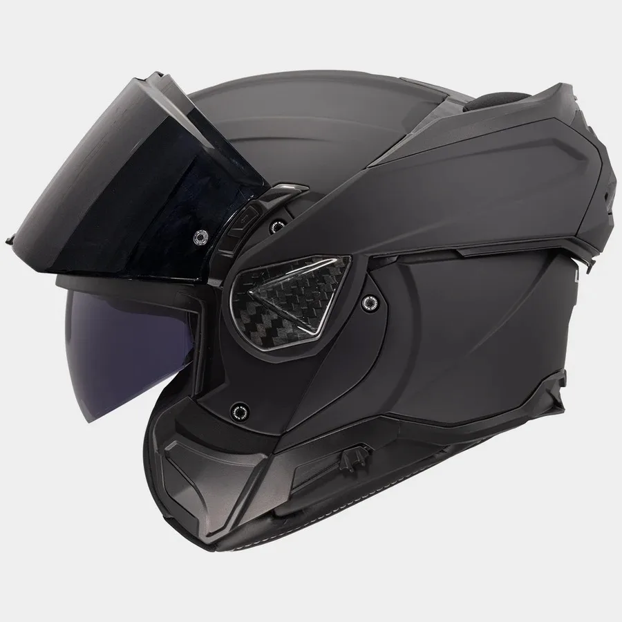 Original LS2 FF910 Carbon Fiber Motorcycle Helmet Dual Lens Anti-Fog Open Face Half Helmet for Riders